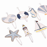 Wall Hooks Blue Ocean Wooden